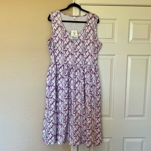 Kate Quinn Sleeveless Scoop Tank Gathered Dress - Trellis Birds